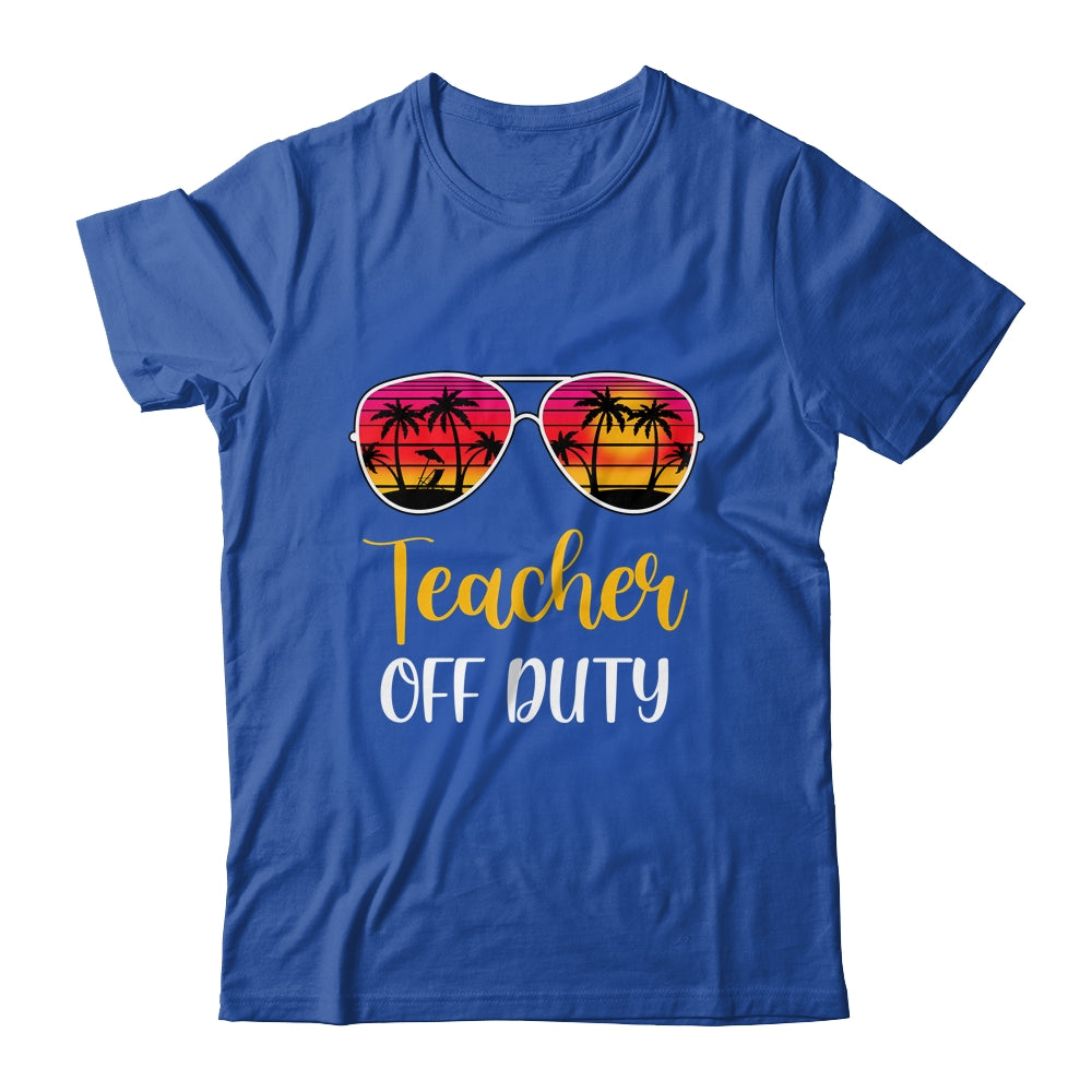 Teacher Off Duty Sunglasses Beach Sunset T-Shirt & Tank Top | Teecentury.com