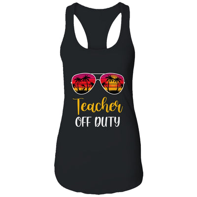 Teacher Off Duty Sunglasses Beach Sunset T-Shirt & Tank Top | Teecentury.com