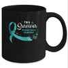 Teal Butterfly I'm A Survivor Ovarian Cancer Awareness Mug Coffee Mug | Teecentury.com