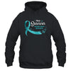Teal Butterfly I'm A Survivor Ovarian Cancer Awareness T-Shirt & Hoodie | Teecentury.com