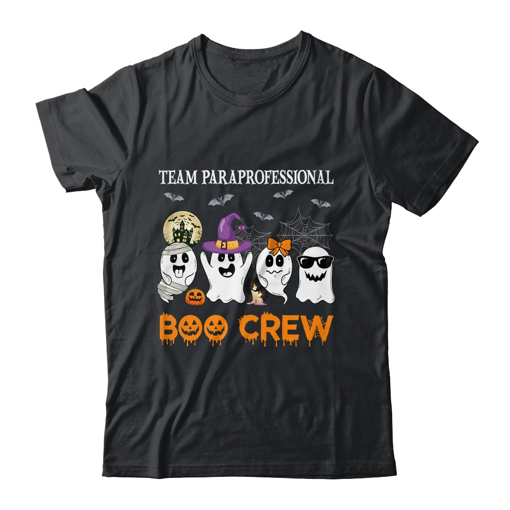 Team Paraprofessional Boo Crew Halloween Ghost Shirt & Hoodie | teecentury