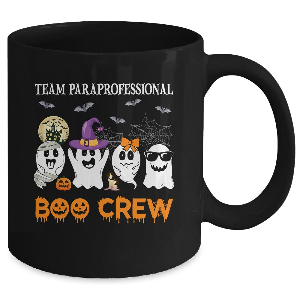 Team Paraprofessional Boo Crew Halloween Ghost Mug | teecentury