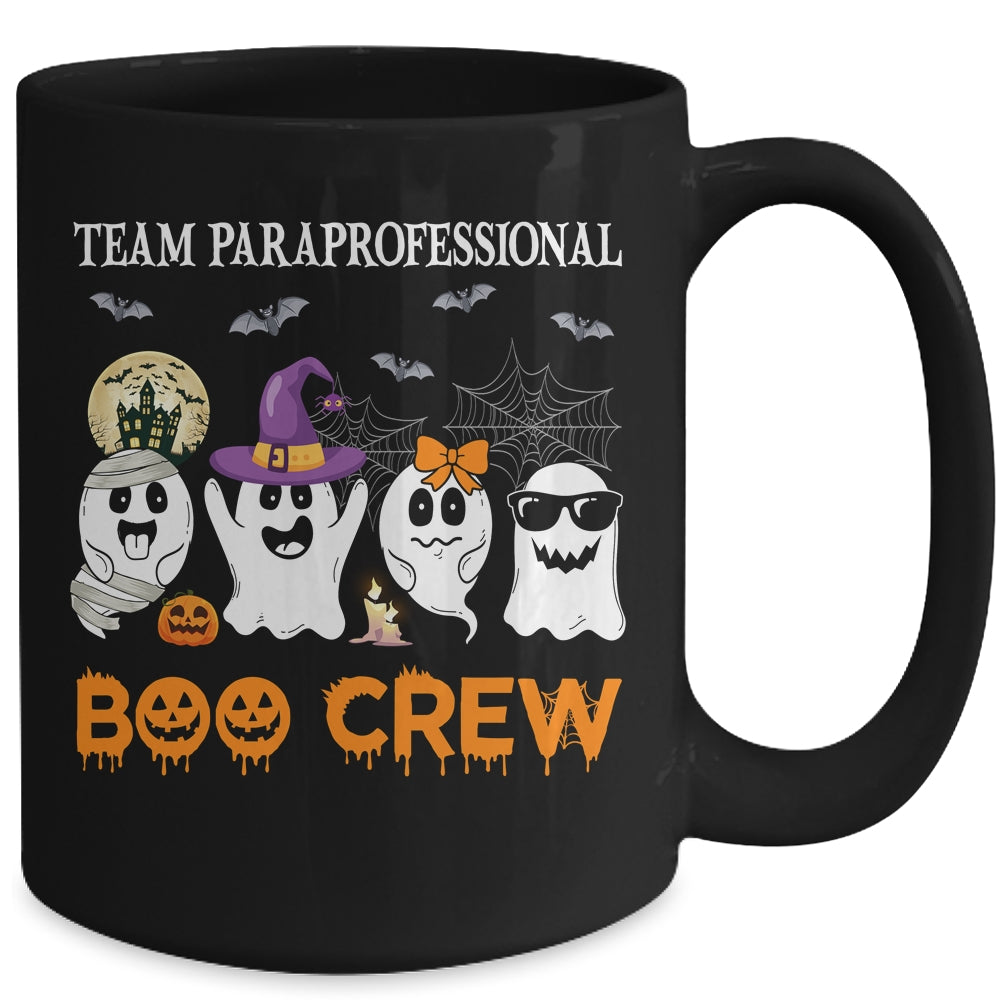 Team Paraprofessional Boo Crew Halloween Ghost Mug | teecentury