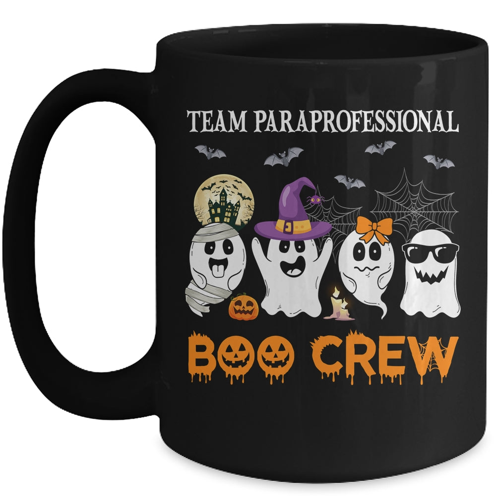 Team Paraprofessional Boo Crew Halloween Ghost Mug | teecentury