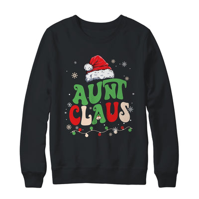 Team Santa Aunt Claus Elf Groovy Matching Family Christmas Shirt & Sweatshirt | teecentury