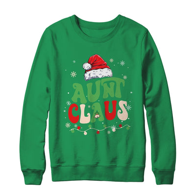 Team Santa Aunt Claus Elf Groovy Matching Family Christmas Shirt & Sweatshirt | teecentury