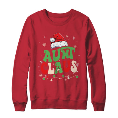 Team Santa Aunt Claus Elf Groovy Matching Family Christmas Shirt & Sweatshirt | teecentury