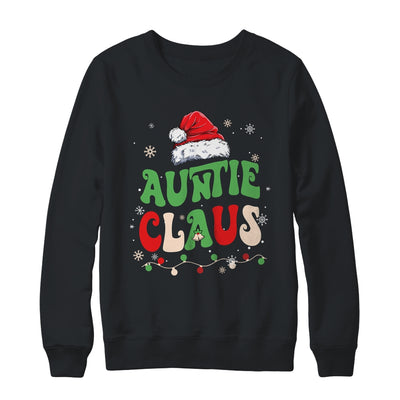 Team Santa Auntie Claus Elf Groovy Matching Family Christmas Shirt & Sweatshirt | teecentury