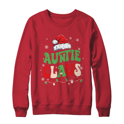 Team Santa Auntie Claus Elf Groovy Matching Family Christmas Shirt & Sweatshirt | teecentury