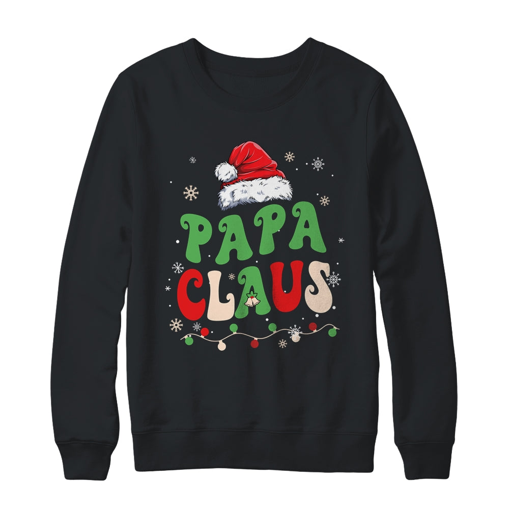 Team Santa Papa Claus Elf Groovy Matching Family Christmas Shirt & Sweatshirt | teecentury