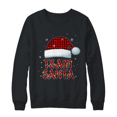 Team Santa Red Plaid Claus Hat Christmas T-Shirt & Sweatshirt | Teecentury.com
