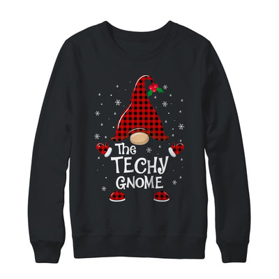 Techy Gnome Buffalo Plaid Matching Christmas Pajama Gift T-Shirt & Sweatshirt | Teecentury.com