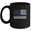 Tell My Family I Love Them Blue Line American Flag Mug Coffee Mug | Teecentury.com