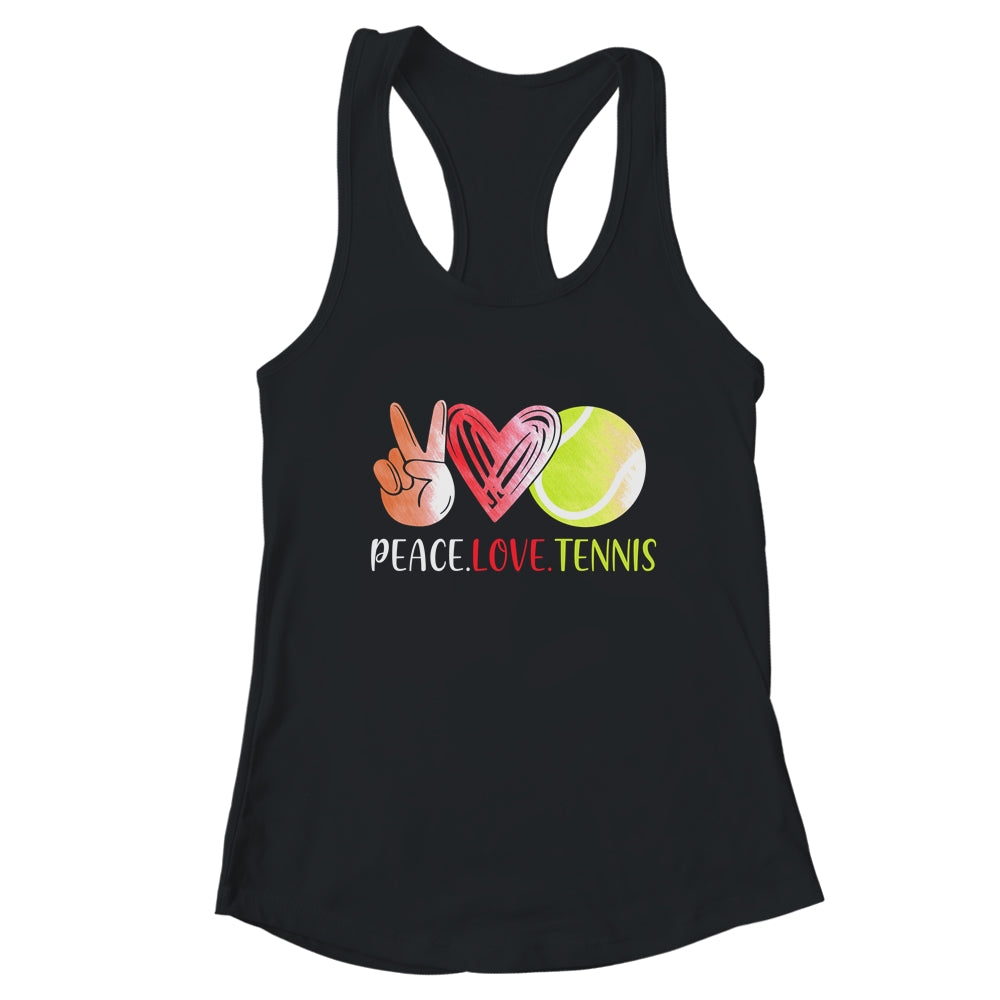 Tennis Player Girls Peace Love Tennis Women T-Shirt & Tank Top | Teecentury.com