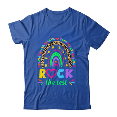 Test Day Rock The Test Teacher Testing Day Rainbow Leopard Shirt & Hoodie | teecentury