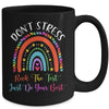 Test Day Rock The Test Teacher Testing Day Rainbow Teacher Mug | teecentury