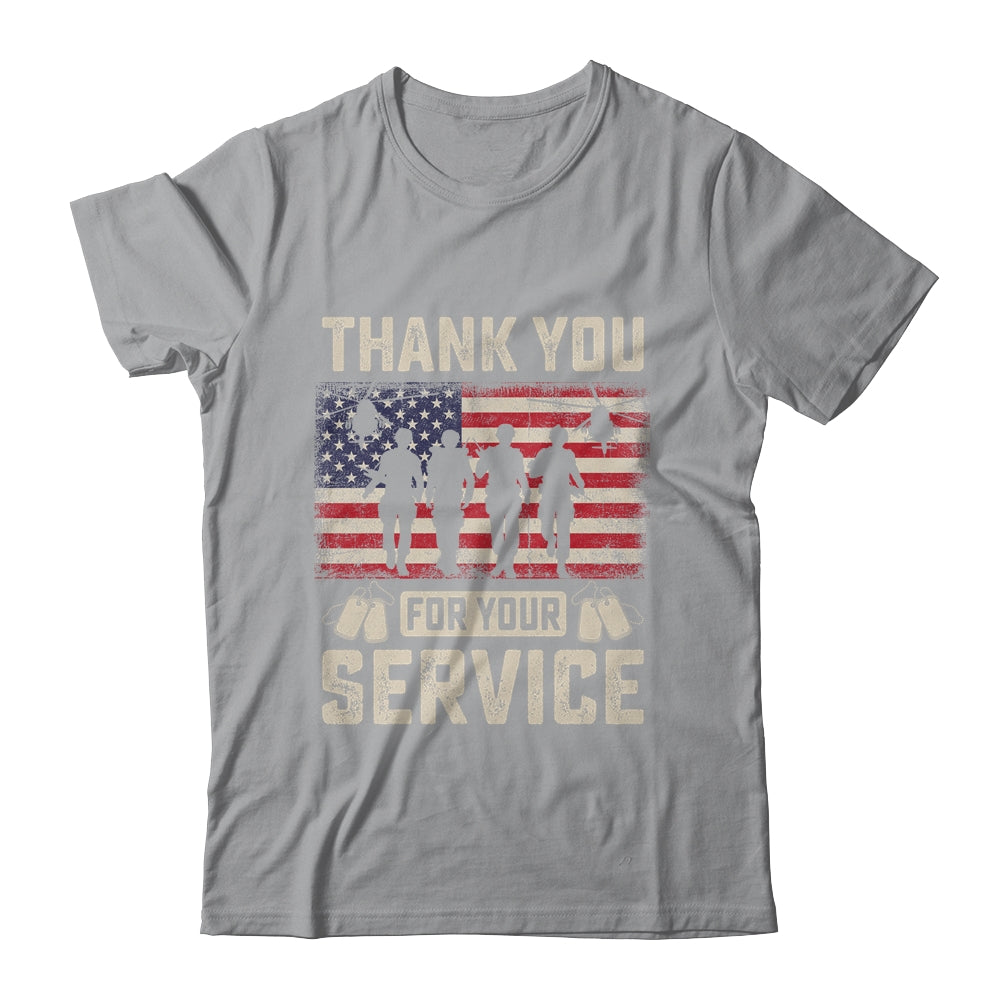 Thank You For Your Service Patriotic Veterans Day Shirt & Hoodie | teecentury