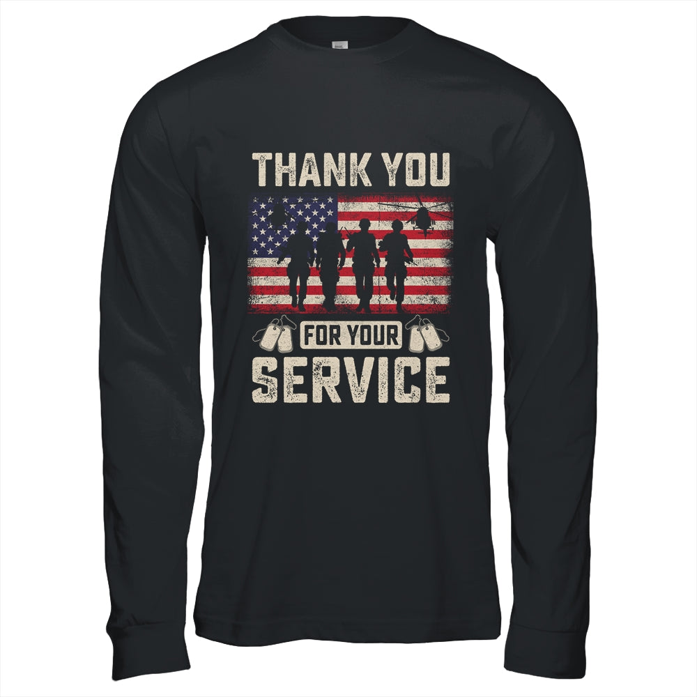 Thank You For Your Service Patriotic Veterans Day Shirt & Hoodie | teecentury