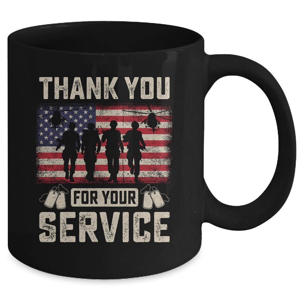 Thank You For Your Service Patriotic Veterans Day Mug | teecentury