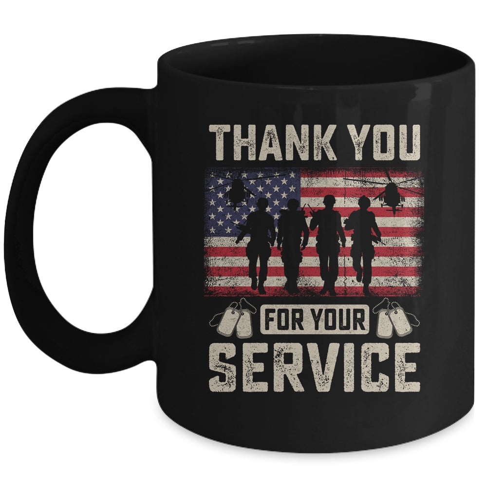 Thank You For Your Service Patriotic Veterans Day Mug | teecentury