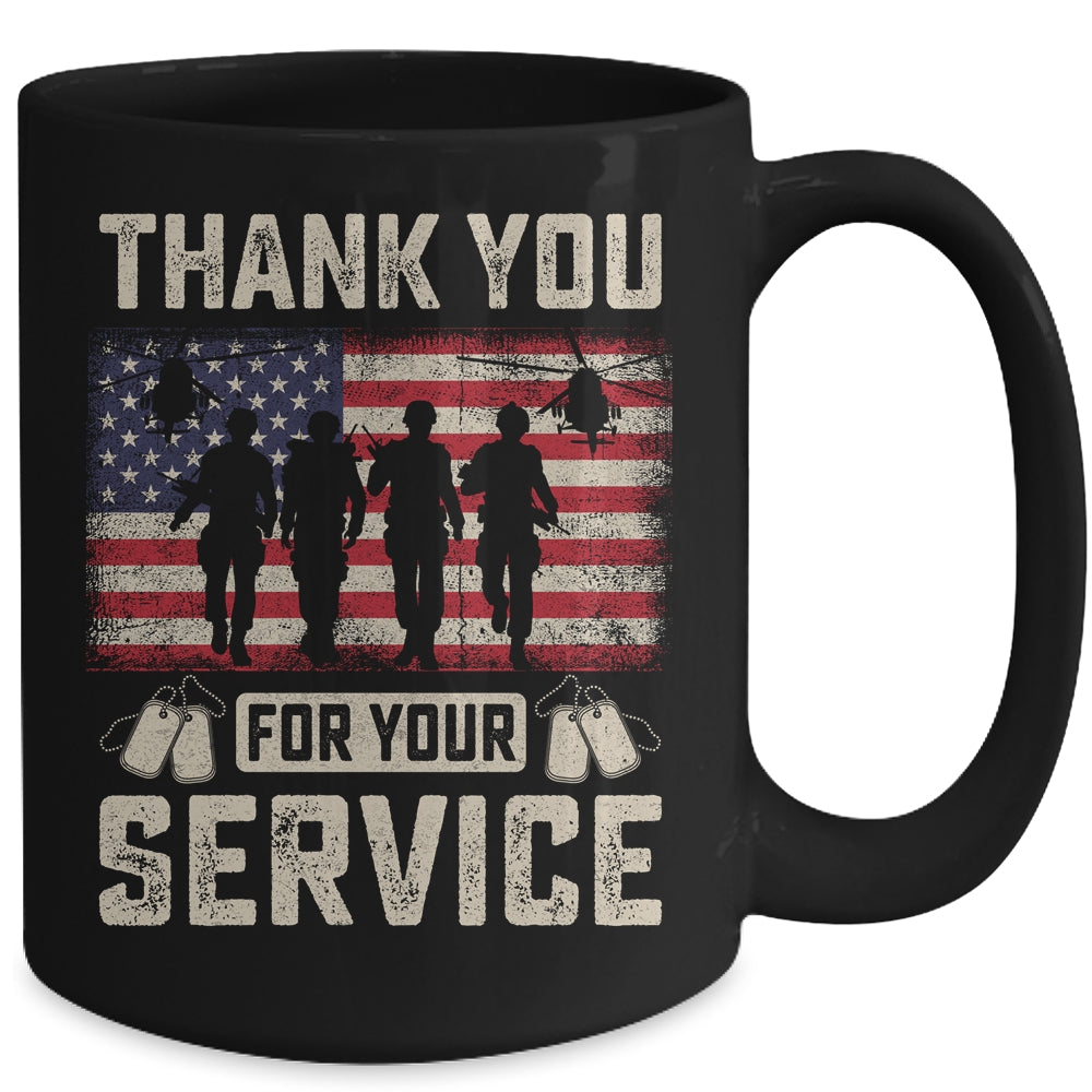 Thank You For Your Service Patriotic Veterans Day Mug | teecentury