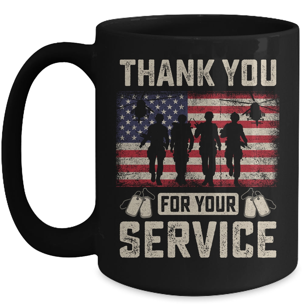 Thank You For Your Service Patriotic Veterans Day Mug | teecentury