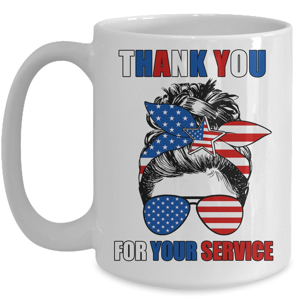 Thank You For Your Services Patriotic Veterans Day Women Mug | teecentury