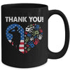 Thank You Veterans Day American Flag Heart Military Army Mug | teecentury