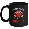 Thankful For Hockey Turkey Thanksgiving Mug Coffee Mug | Teecentury.com
