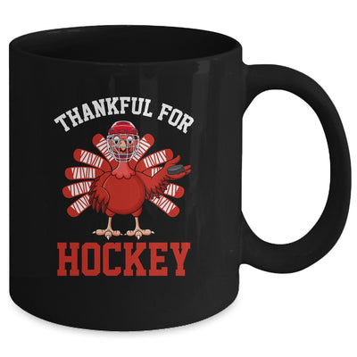 Thankful For Hockey Turkey Thanksgiving Mug Coffee Mug | Teecentury.com