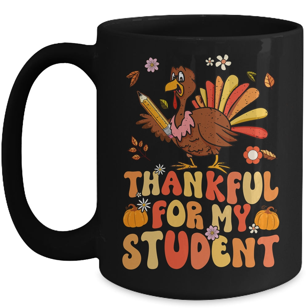 Thankful For My Students Thanksgiving Fall Teacher Women Mug | teecentury