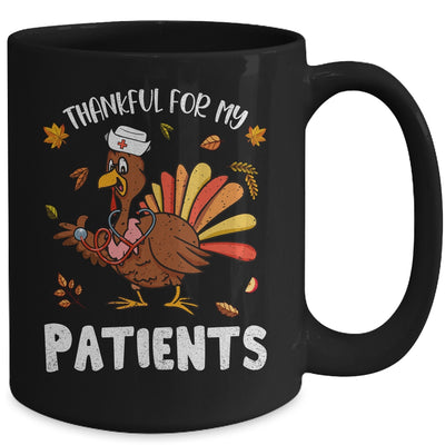 Thankful For Patients Turkey Nurse Thanksgiving Fall Scrub Mug | teecentury