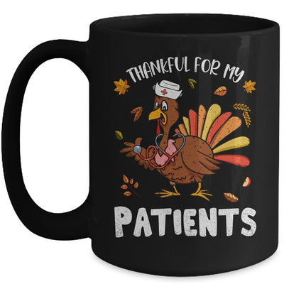 Thankful For Patients Turkey Nurse Thanksgiving Fall Scrub Mug | teecentury