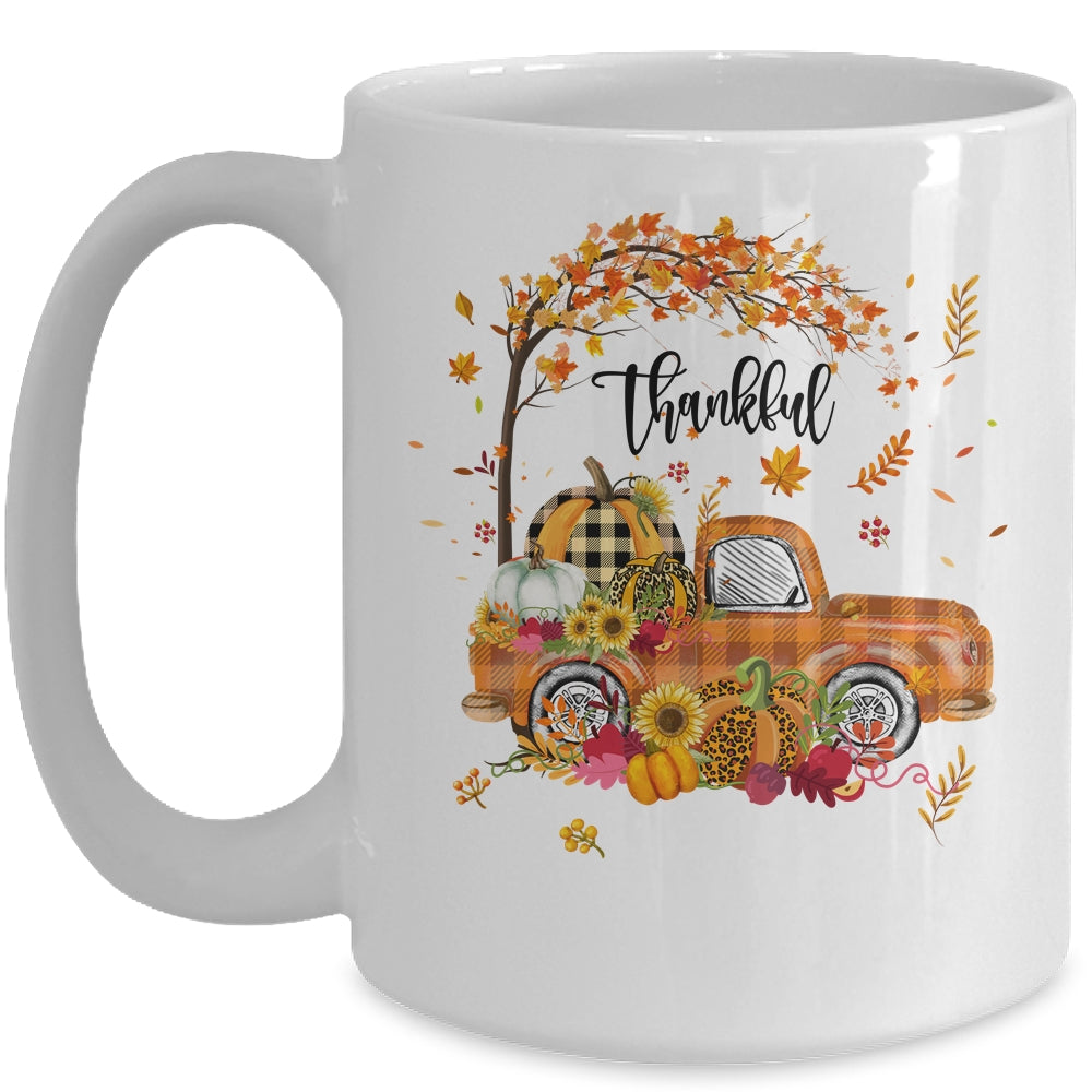 Thankful Grateful Blessed Pumpkin Truck Its Fall Yall Autumn Mug | teecentury