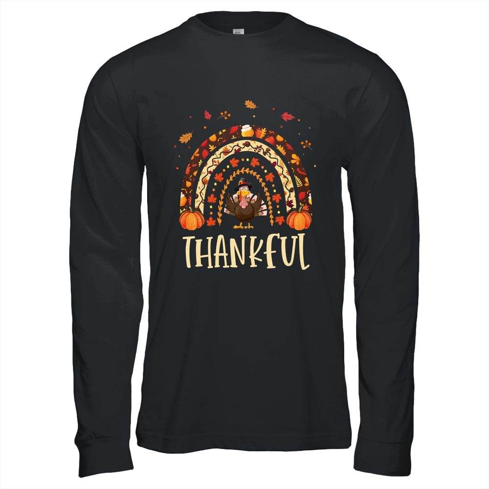Thankful Thanksgiving Rainbow Turkey T-Shirt & Hoodie | Teecentury.com