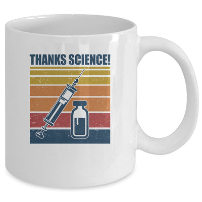 Thanks Science Pro Vaccine Vaccination Retro Vintage Mug Coffee Mug | Teecentury.com