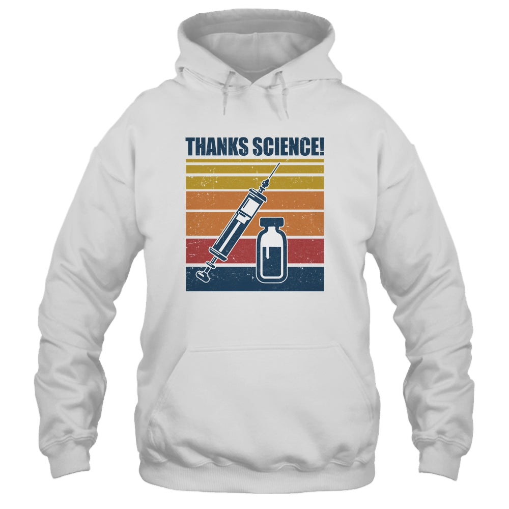 Thanks Science Pro Vaccine Vaccination Retro Vintage T-Shirt & Hoodie | Teecentury.com