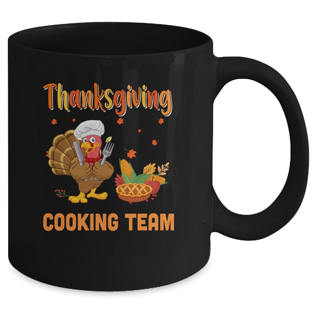 Thanksgiving Cooking Team Thankful Blessed Dinner Turkey Mug Coffee Mug | Teecentury.com