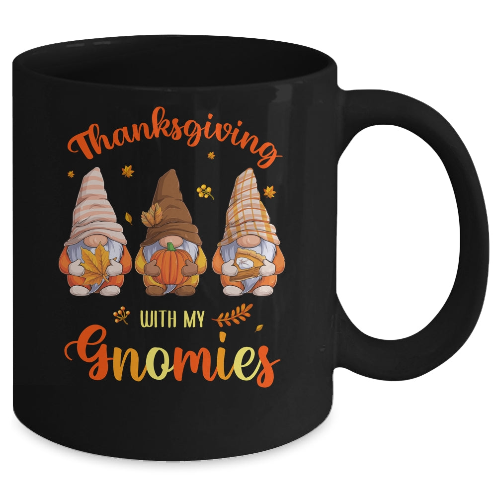 Thanksgiving With My Gnomies Funny Autumn Gnomes Lover Mug Coffee Mug | Teecentury.com