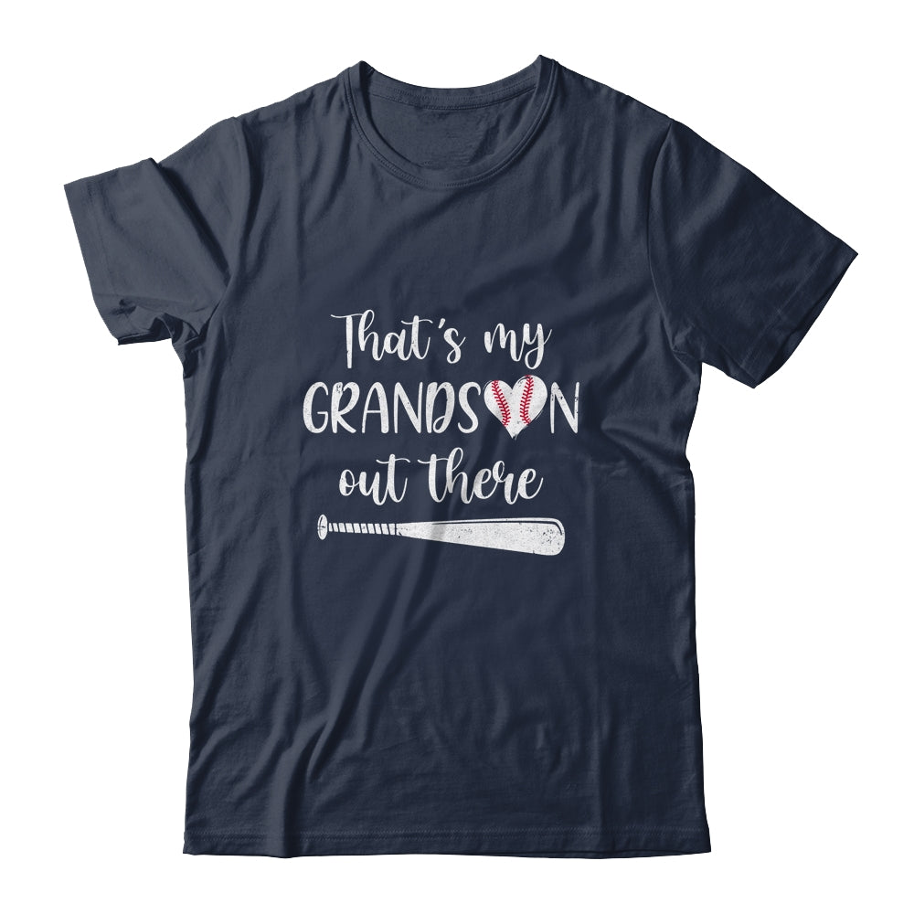 That's My Grandson Out There Baseball Grandma Nana T-Shirt & Tank Top | Teecentury.com