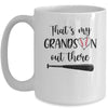 That's My Grandson Out There Grandma Nana Baseball Mug Coffee Mug | Teecentury.com