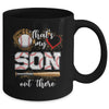 Thats My Son Out There Baseball Mom Dad Fathers Mothers Day Mug | teecentury