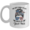 The Best Things In Life Mess Up Your Hair Motorcycle US Flag Mug | teecentury