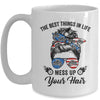 The Best Things In Life Mess Up Your Hair Motorcycle US Flag Mug | teecentury