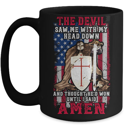 The Devil Saw Me With My Head Down Thought He'D Won Mug | teecentury