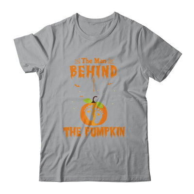 The Man Behind The Pumpkin Halloween Pregnancy T-Shirt & Tank Top | Teecentury.com