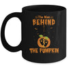 The Man Behind The Pumpkin Halloween Pregnancy Mug Coffee Mug | Teecentury.com