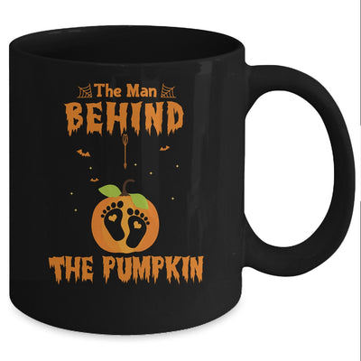 The Man Behind The Pumpkin Halloween Pregnancy Mug Coffee Mug | Teecentury.com