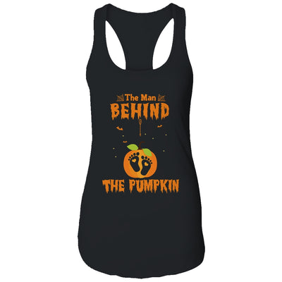 The Man Behind The Pumpkin Halloween Pregnancy T-Shirt & Tank Top | Teecentury.com