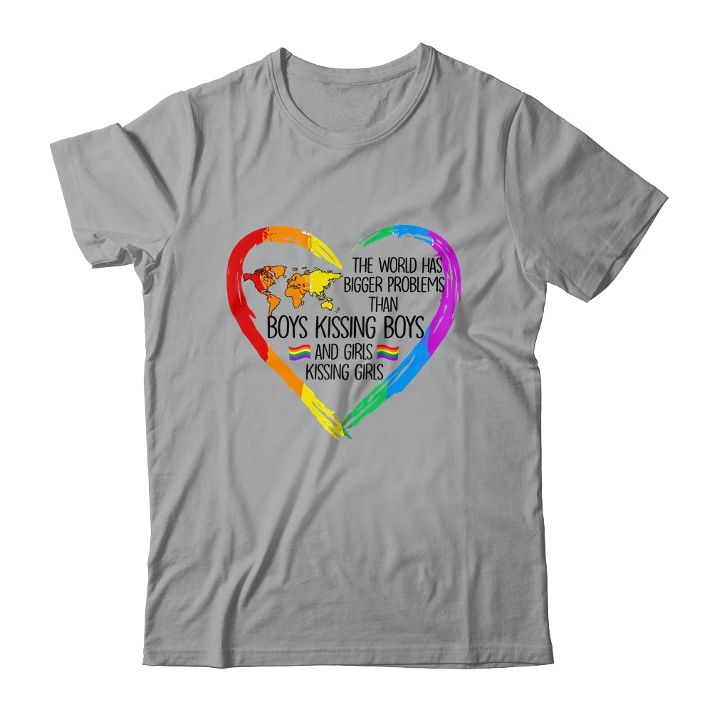 The World Has Bigger Problems Gay Lesbian Pride Rainbow T-Shirt & Tank Top | Teecentury.com